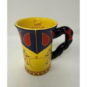 Disney Parks Snow White Princess Dress Ceramic Coffee Mug Twisted Hair Handle